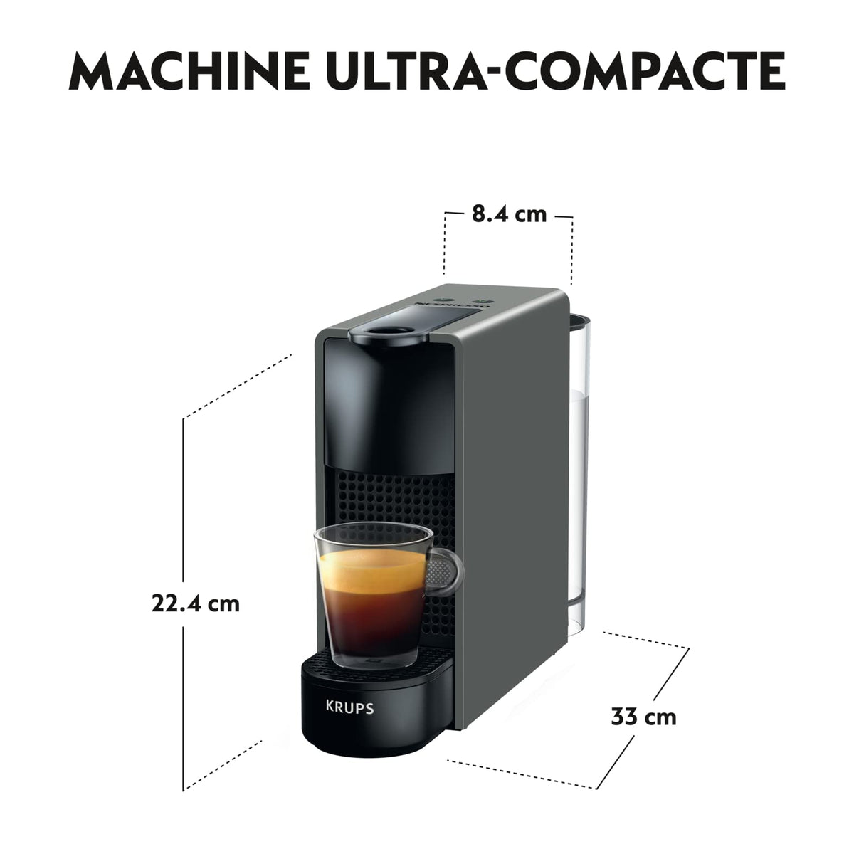 Valtreo Essenza Mini Gris Intense – Machine à Café à Capsules