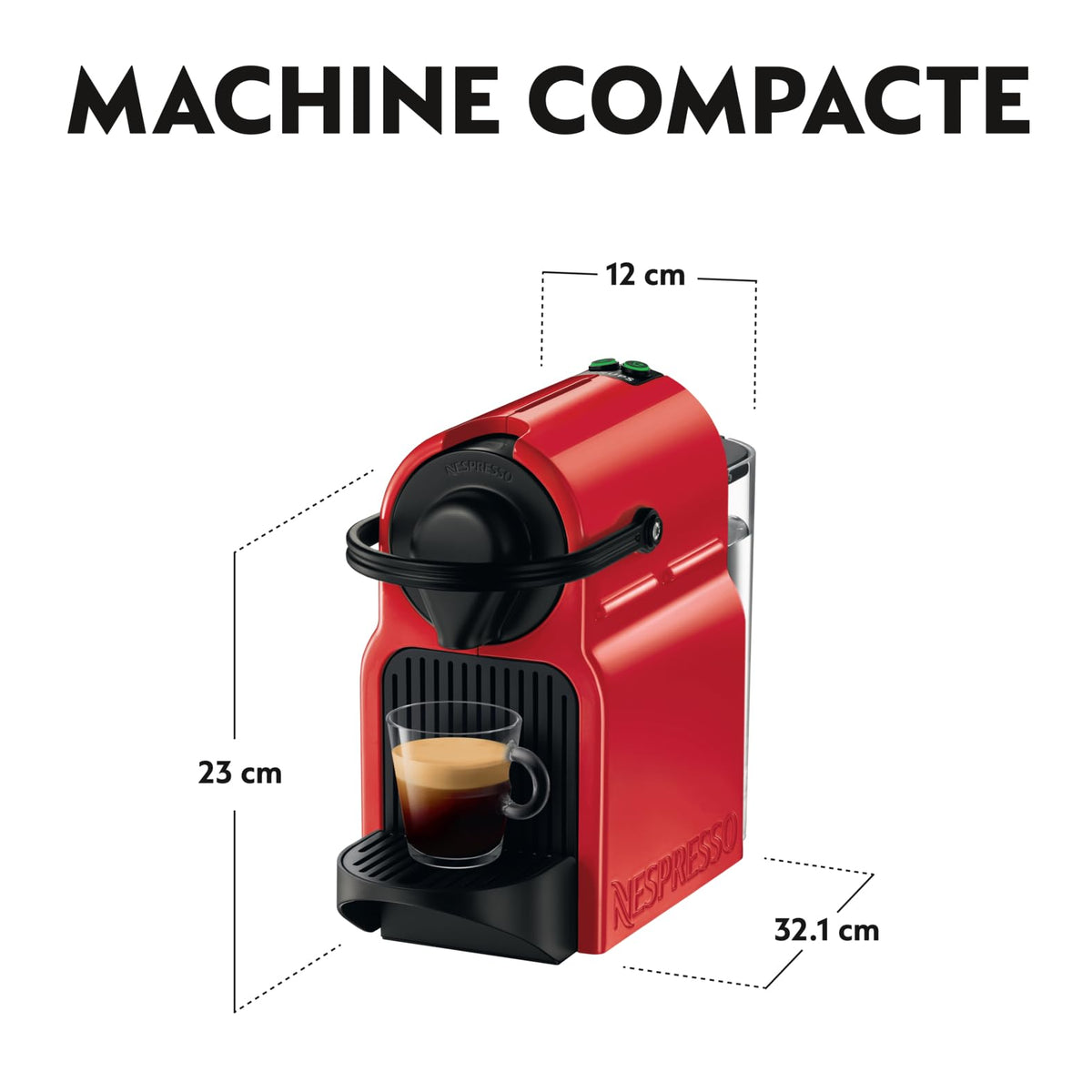 Valtreo Inissia Rouge – Cafetière Espresso à Capsules, Format Unique