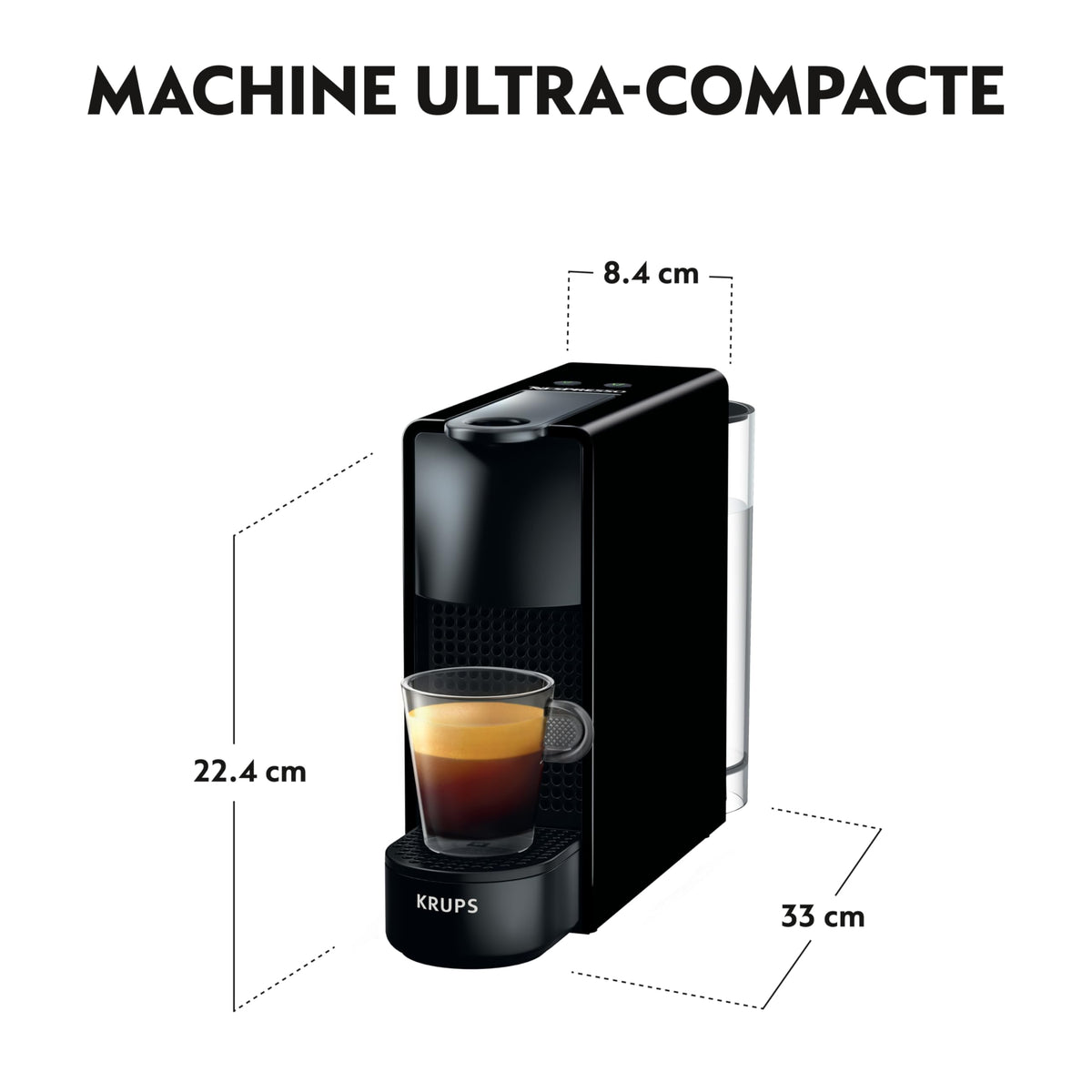 Valtreo Essenza Mini Noir – Machine à Café à Capsules, Design Épuré