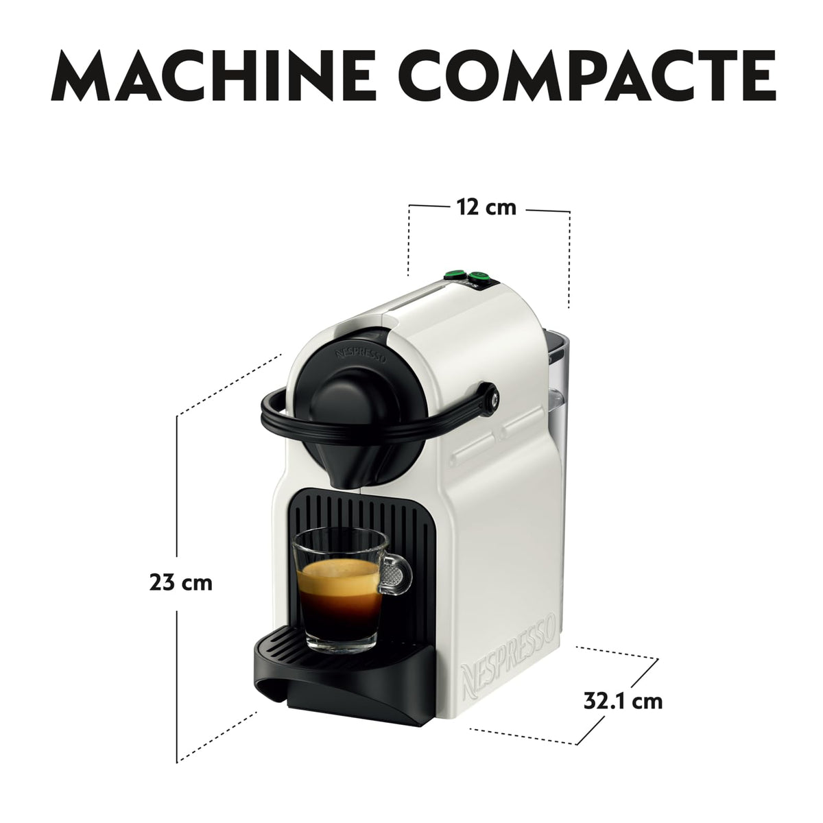 Valtreo Inissia Blanche – Cafetière Espresso à Capsules, 19 Bars