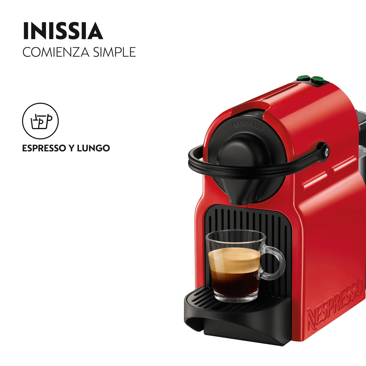 Valtreo Inissia Rouge Rubis – Cafetière à Capsules, Réservoir 0,7 L